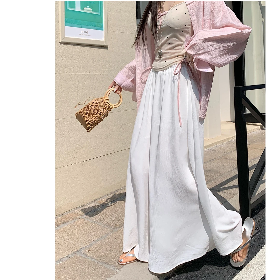 8052-春夏新款女装显瘦微胖大码宽松裤裙