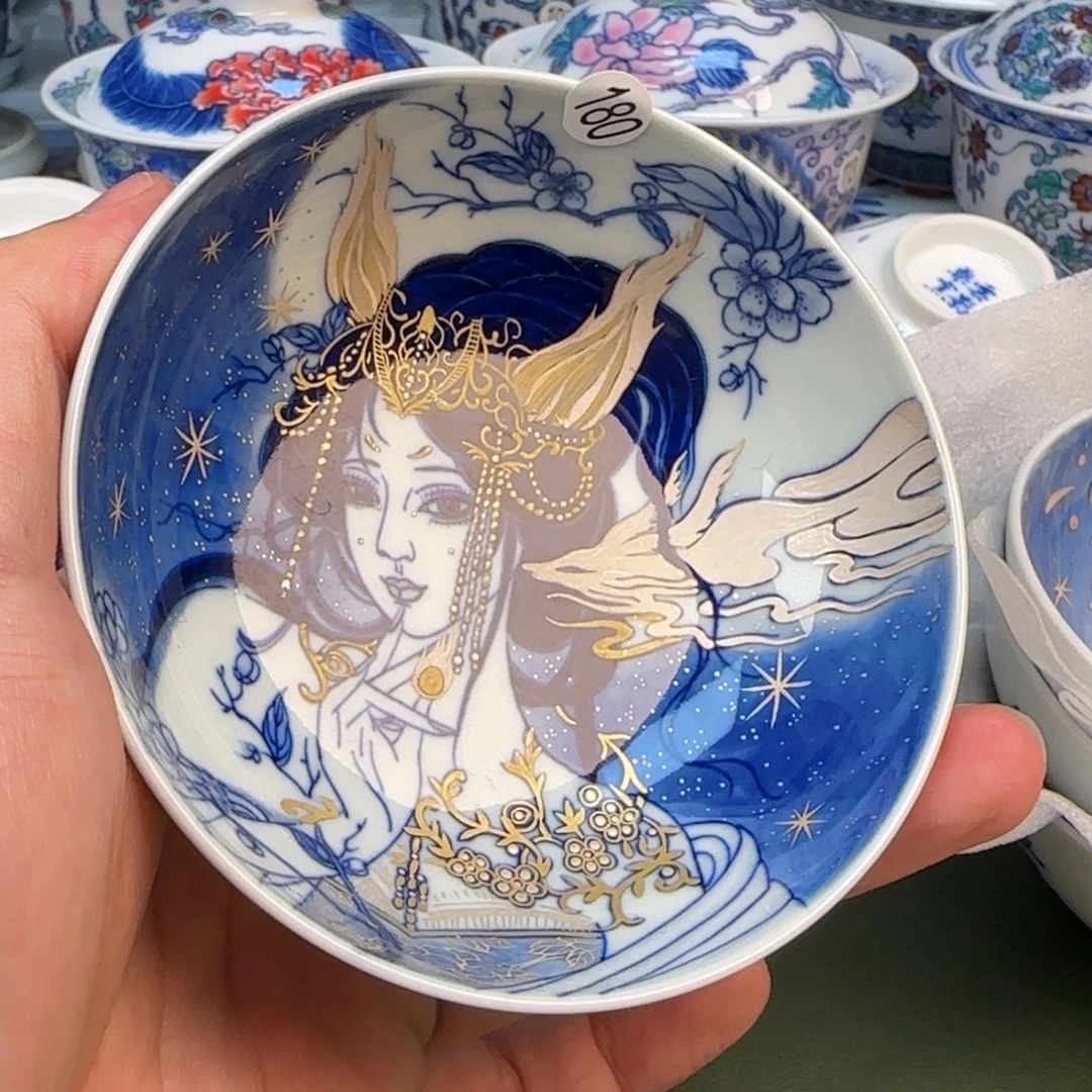 彦祖纯手工手绘茶具180