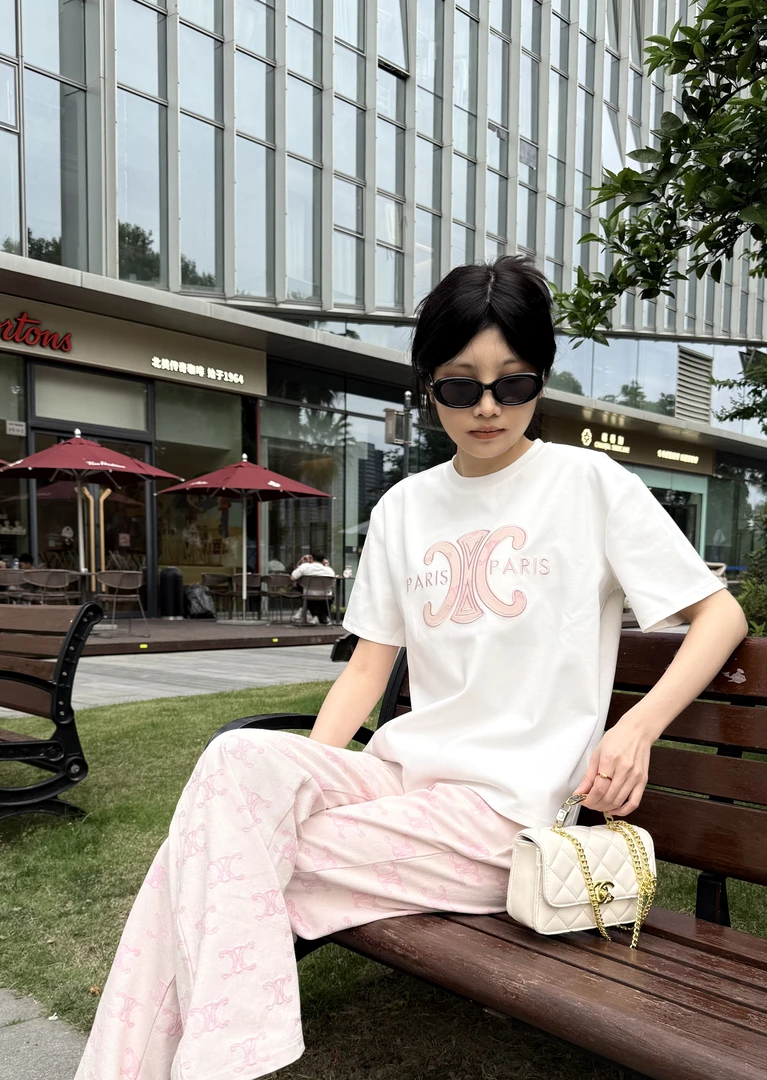 粉色休闲百搭长裤-CK15SRZ[杭畲]