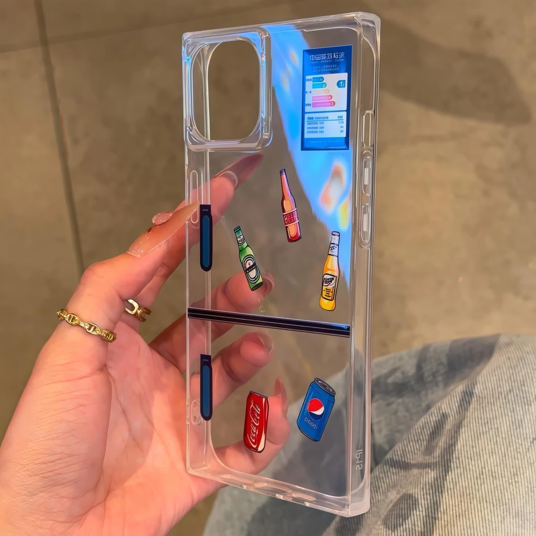 饮料大冰箱适用苹果16pro/15promax14冰晶方块13手机壳12套