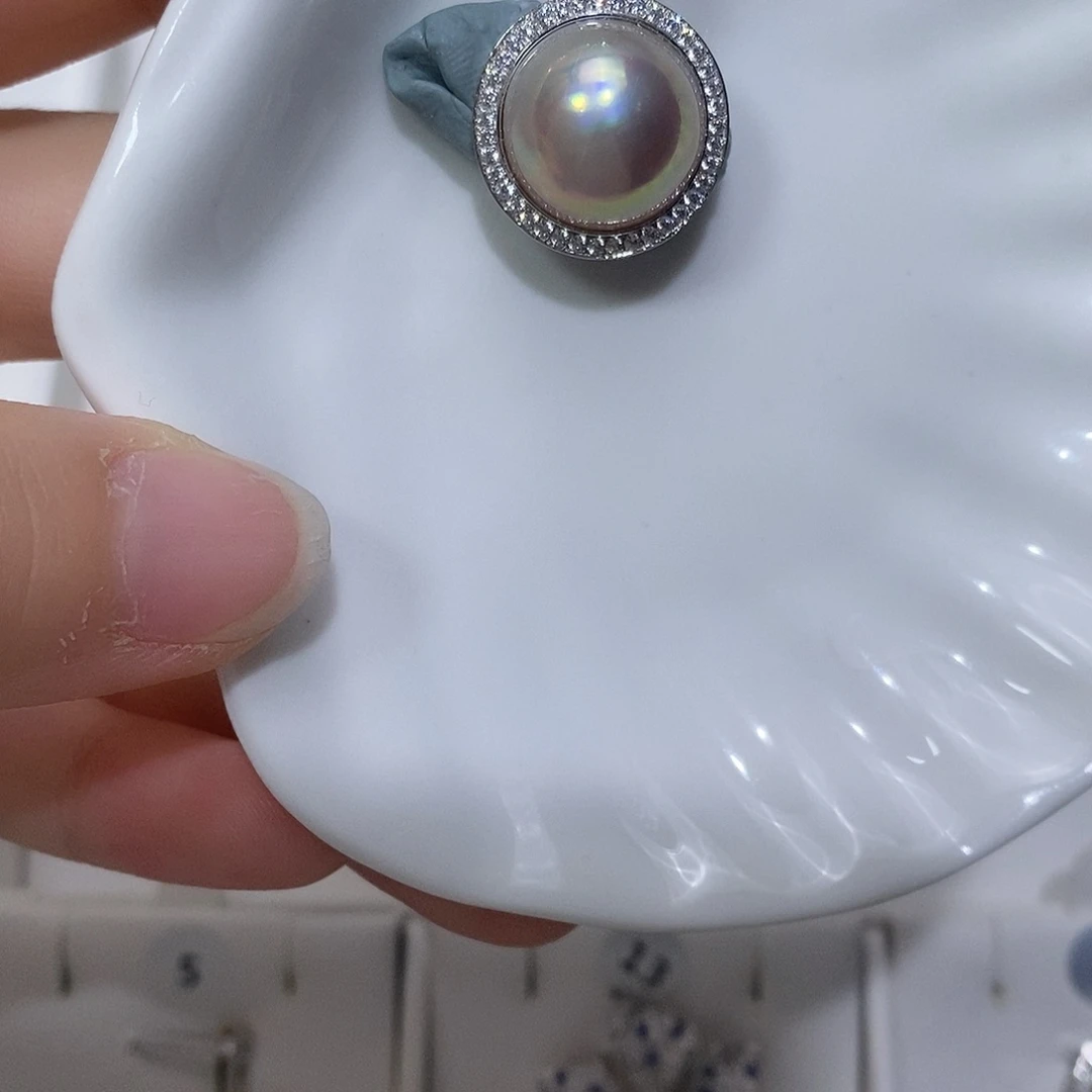 海水珍珠铂Pt950镶嵌颈饰