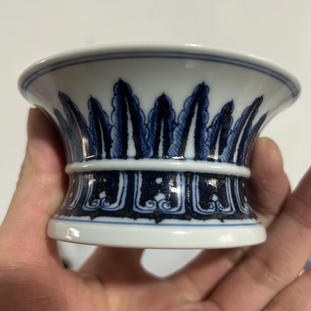 景德镇陶瓷青花全手工瓜果纹盖置