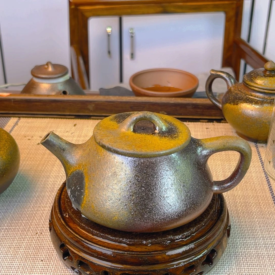 紫砂茶壶底槽清柴烧280cc