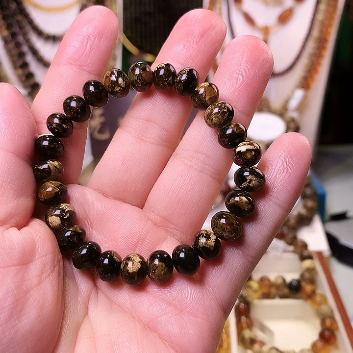 琥珀未镶嵌裸石9+熊猫293