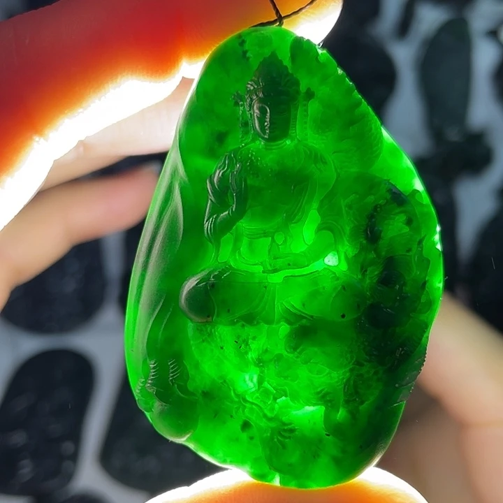 定制翡翠未镶嵌龙观音