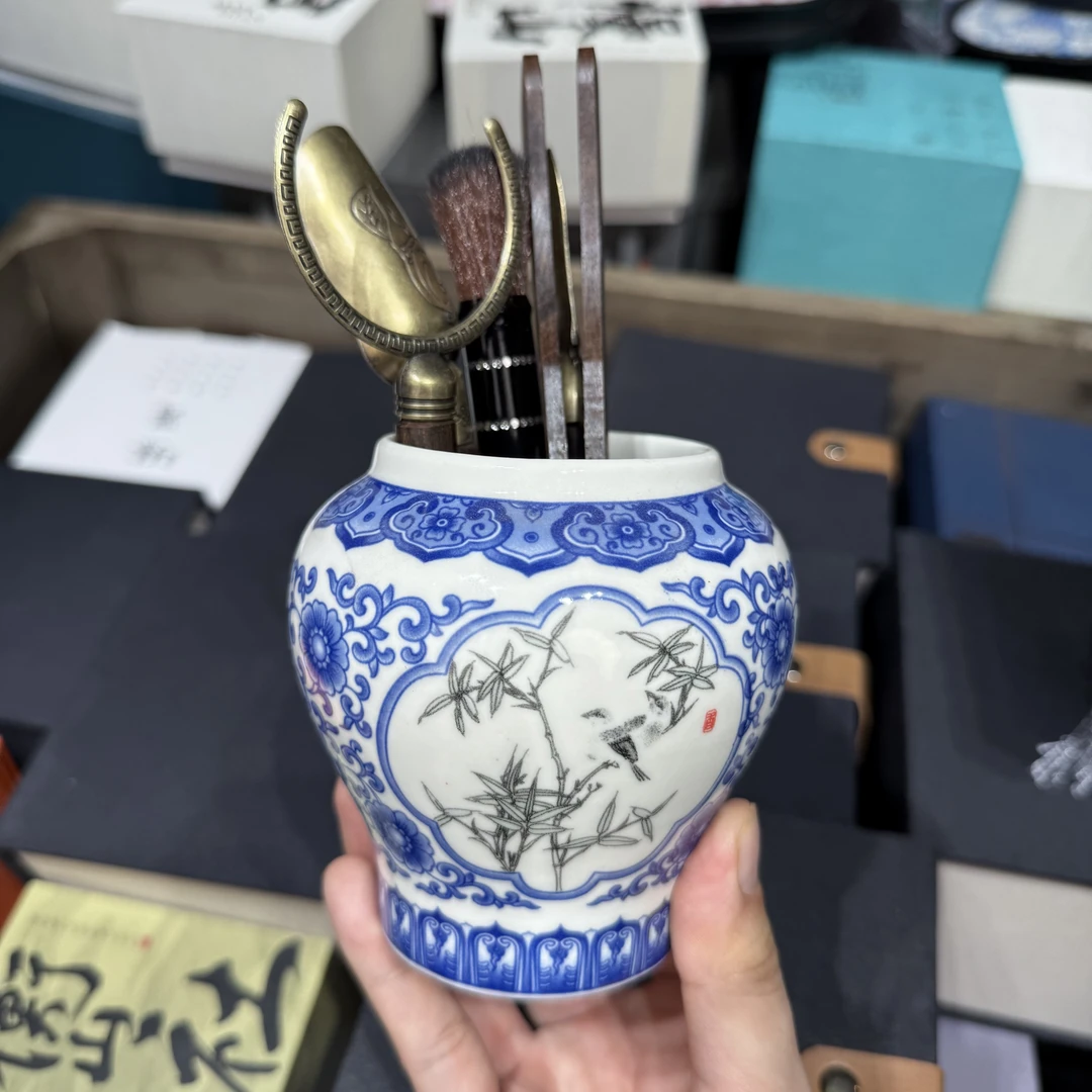 【闪购商品】@@青花茶道筒+五君子1384+4354