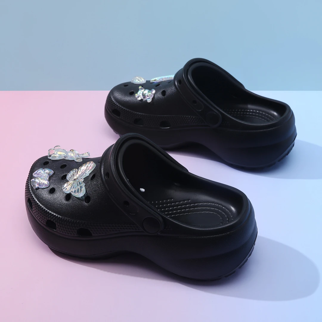 洞洞鞋女外穿网红时尚休闲包头两穿拖鞋2025新款夏季防滑沙滩凉拖