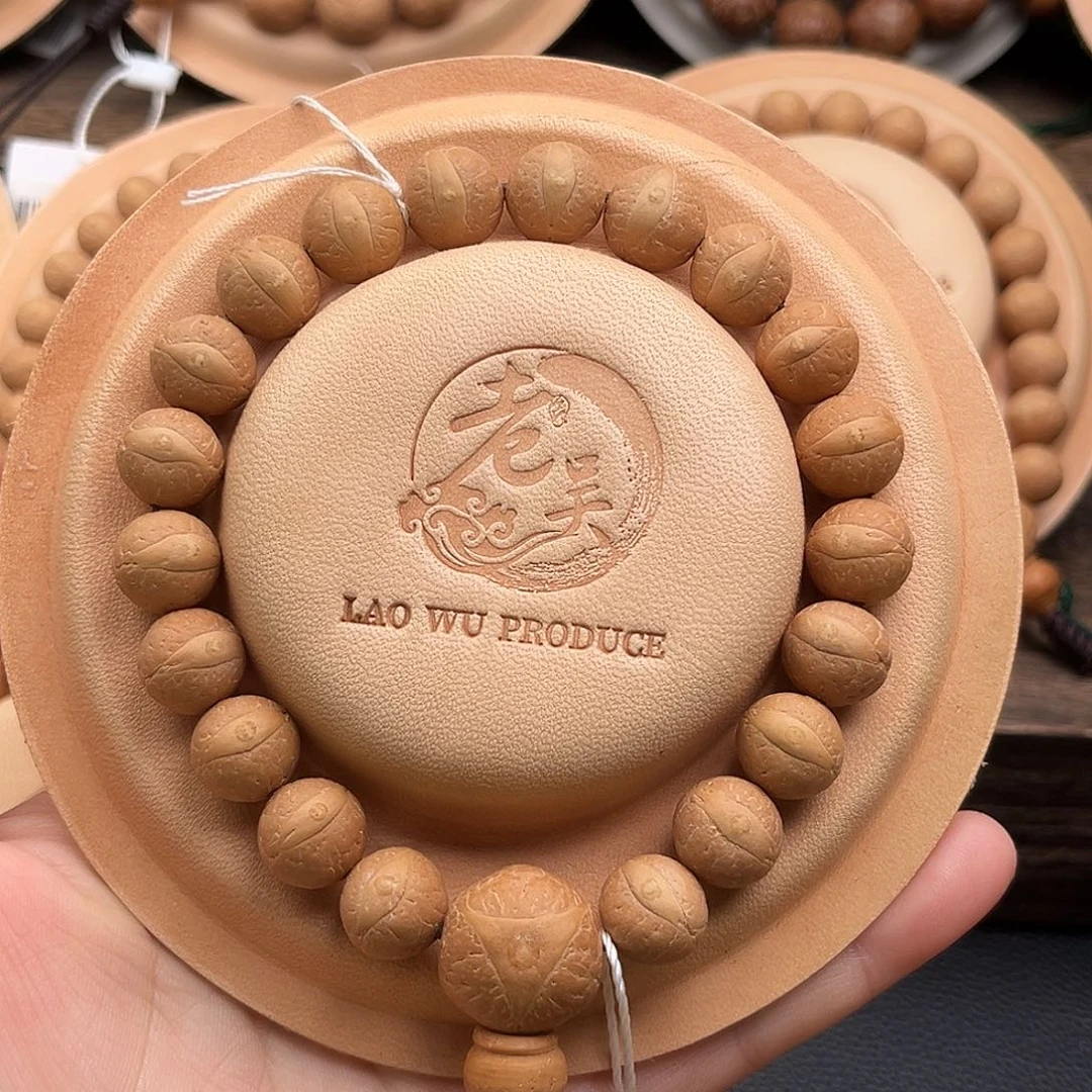 凤眼菩提手串精品12mm正圆高密度玉化皮质