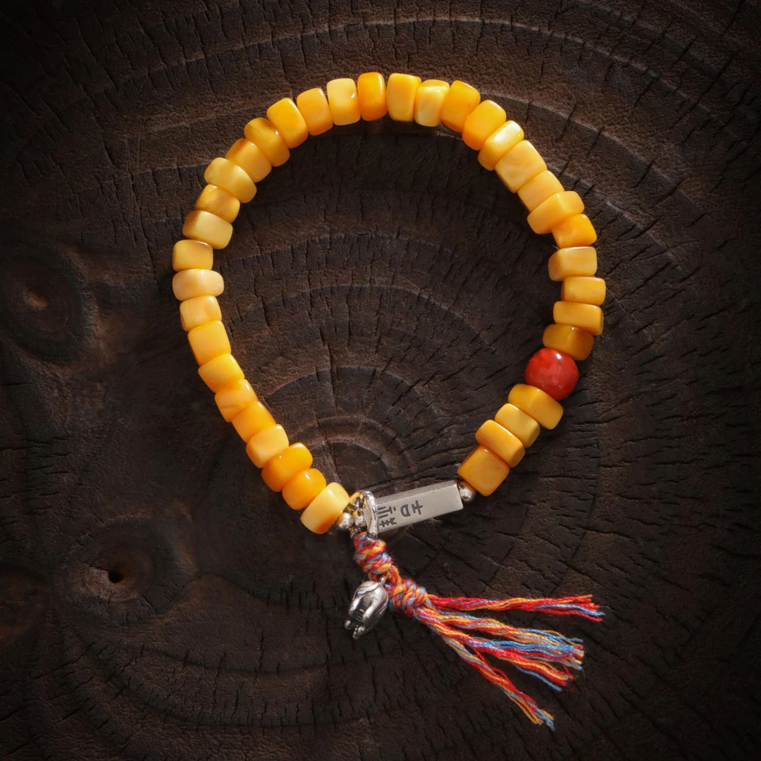 925银手链 大头姐  S11115 蜡蜡大象吉祥方管弹力手链