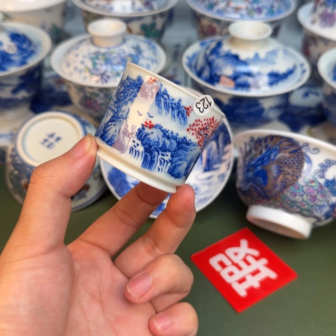 彦祖纯手工手绘茶具123