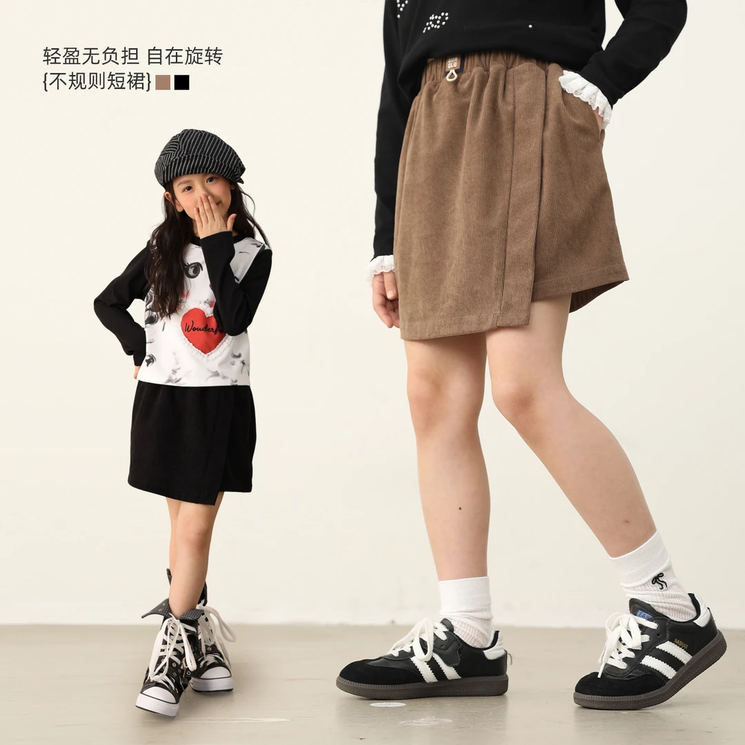 NORNOR陈大猪女童【绒绒暖阳】A 型裙摆  不规则设计 NB570093
