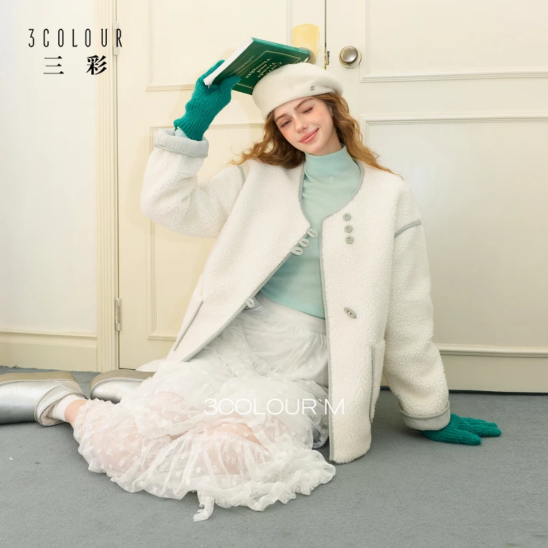 人造皮草 三彩2025冬季新款环保皮草毛毛外套仿皮草两面穿M
