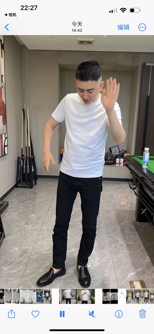 马阳同款夏款纯黑色牛仔裤（883）