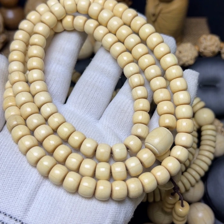 木质类五台山六道木原木9*7念珠108精品