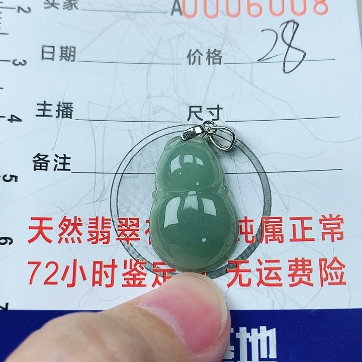 翡翠颈饰银S925镶嵌翡翠