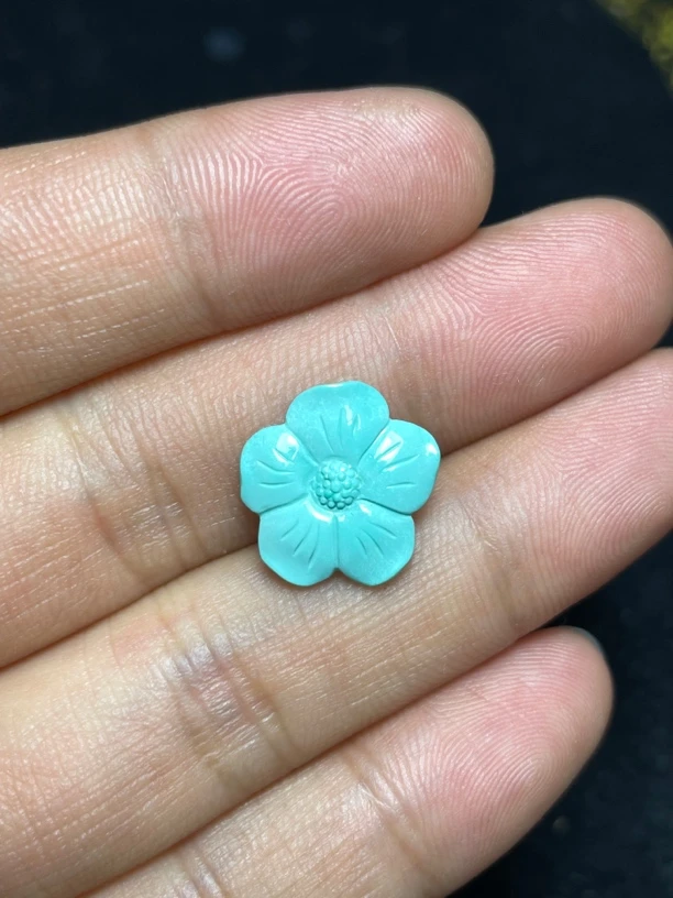 花朵 绿松石小花 原矿湖北十堰绿松石