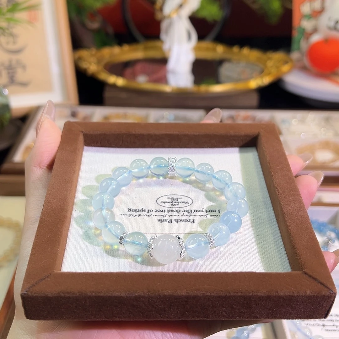 水晶手链未镶嵌海蓝宝