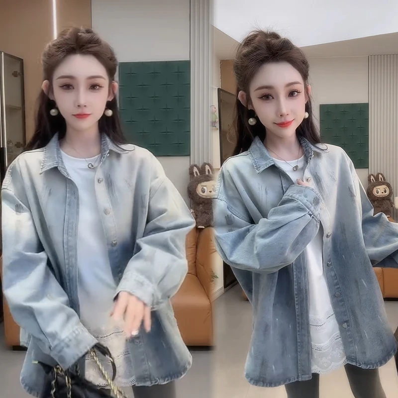 2025秋冬新款时尚显瘦气质网红高档洋气女高级百搭宽松大码衬衫潮