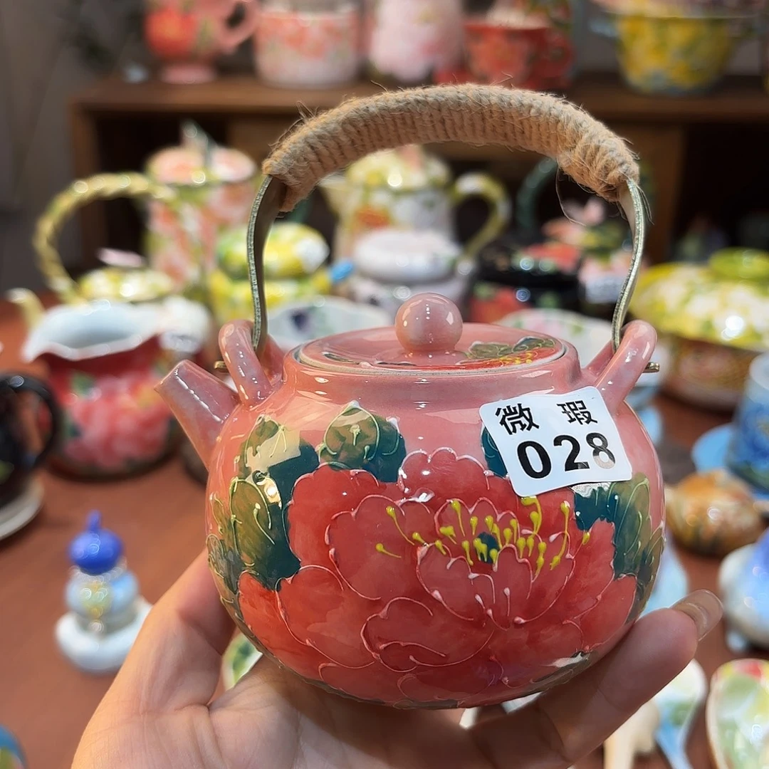 景德镇手绘高温釉下彩陶瓷茶具