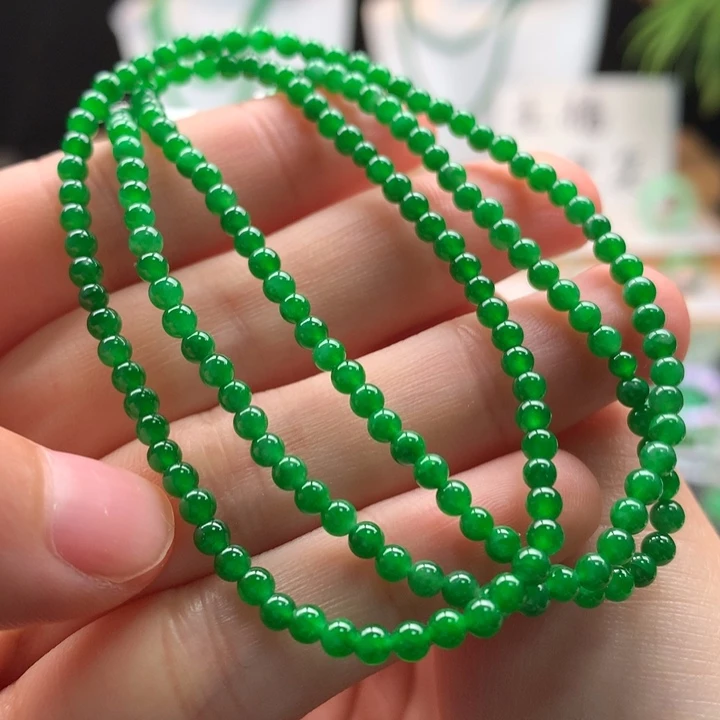 翡翠未镶嵌项链天然缅甸A货翡翠