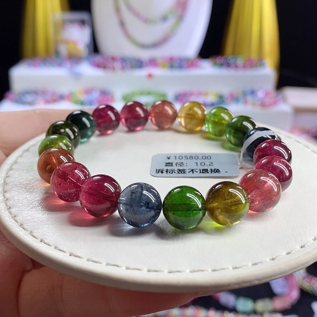 未镶嵌手链碧玺浓艳