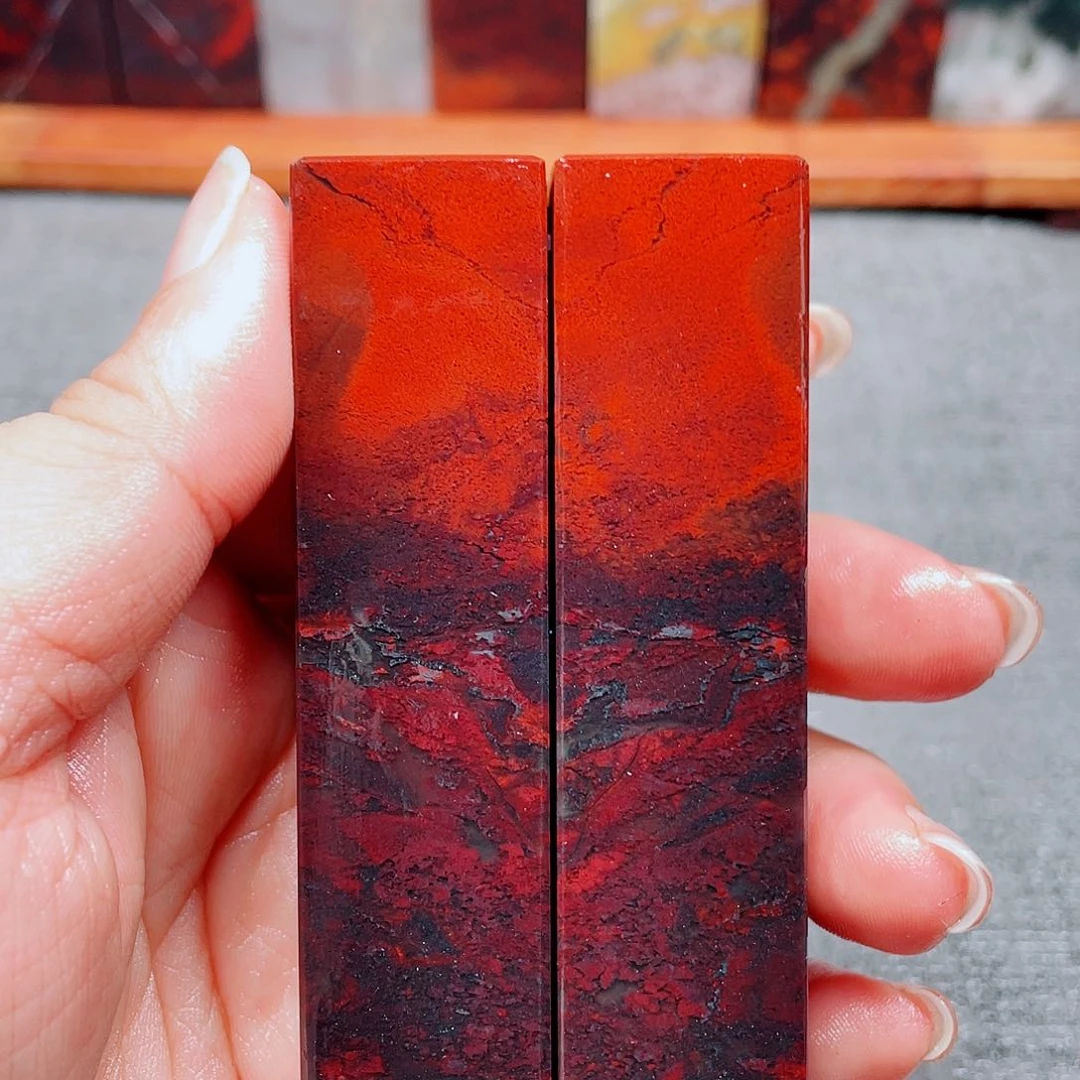 【闪购商品】玉桂林鸡血玉印章素章29