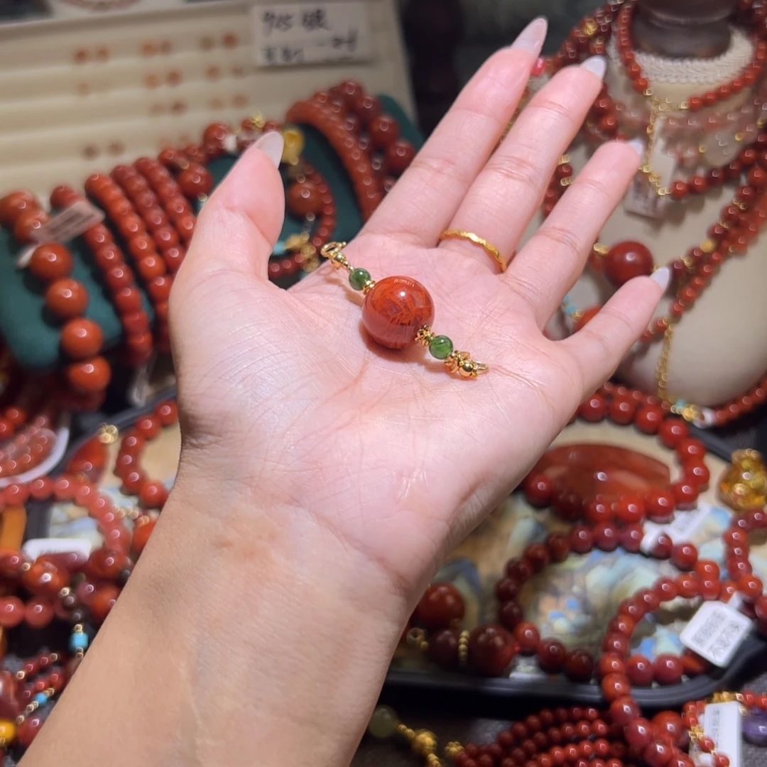 南红玛瑙未镶嵌手串15mm