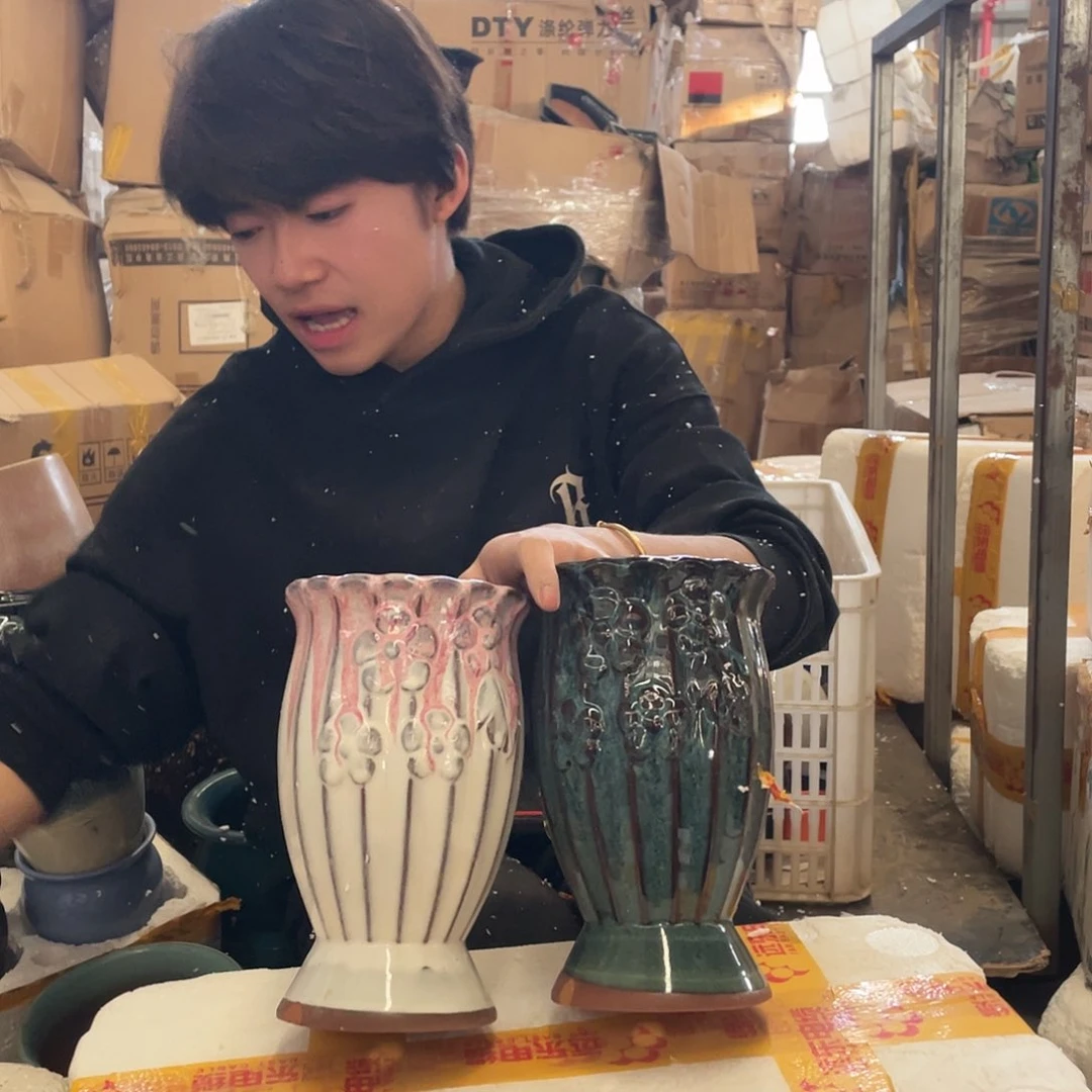 红陶宜兴紫砂花盆