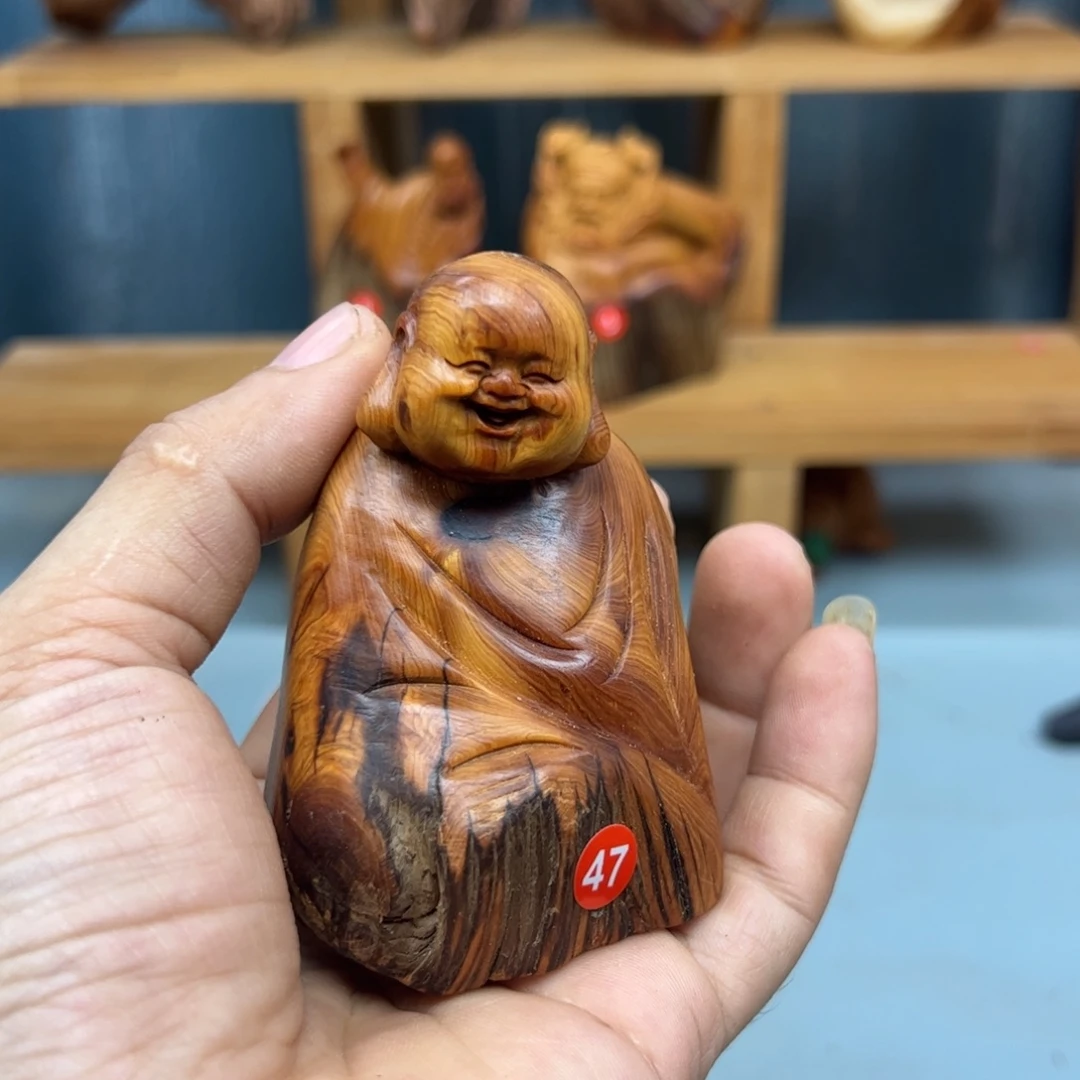 周***木崖柏木摆件手把件