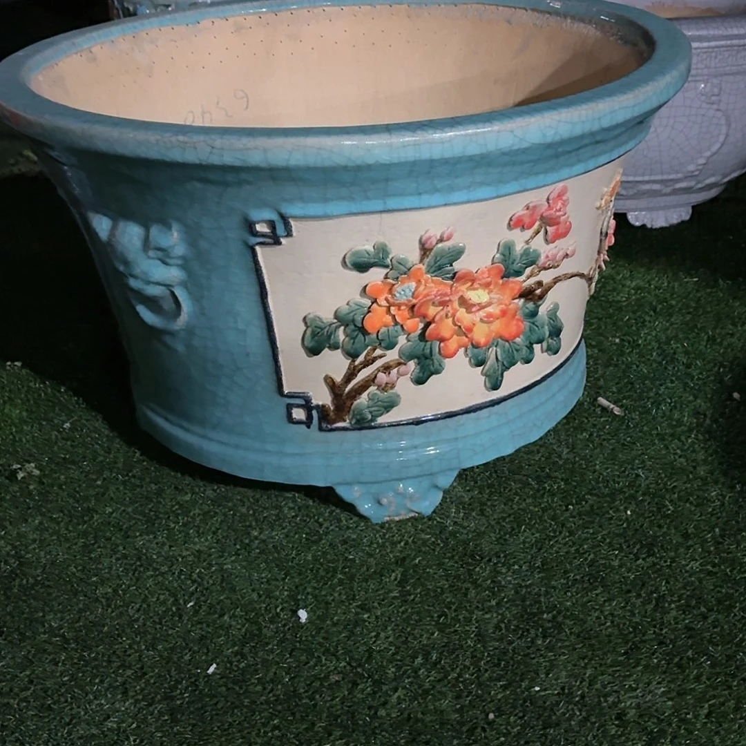 红陶罗**期绿植花盆