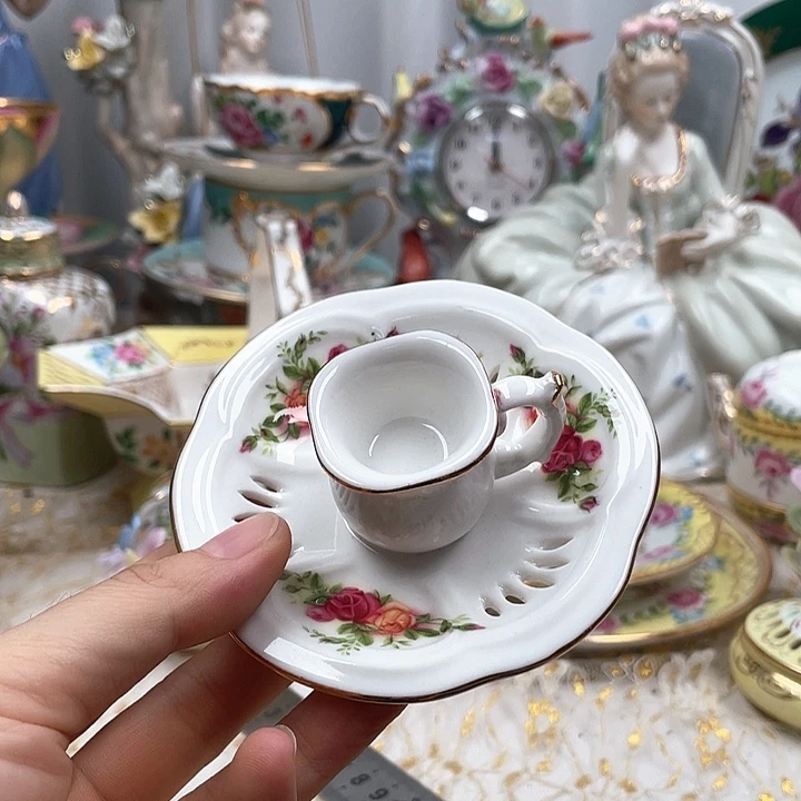 杯碟陶瓷摆件陶瓷微瑕