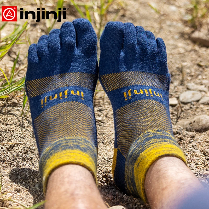 Injinji越野跑五指袜中筒加厚coolmax户外徒步马拉松登山袜TRAIL