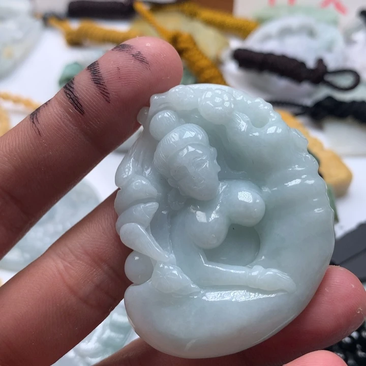 颈饰未镶嵌翡翠保真天然a货翡翠
