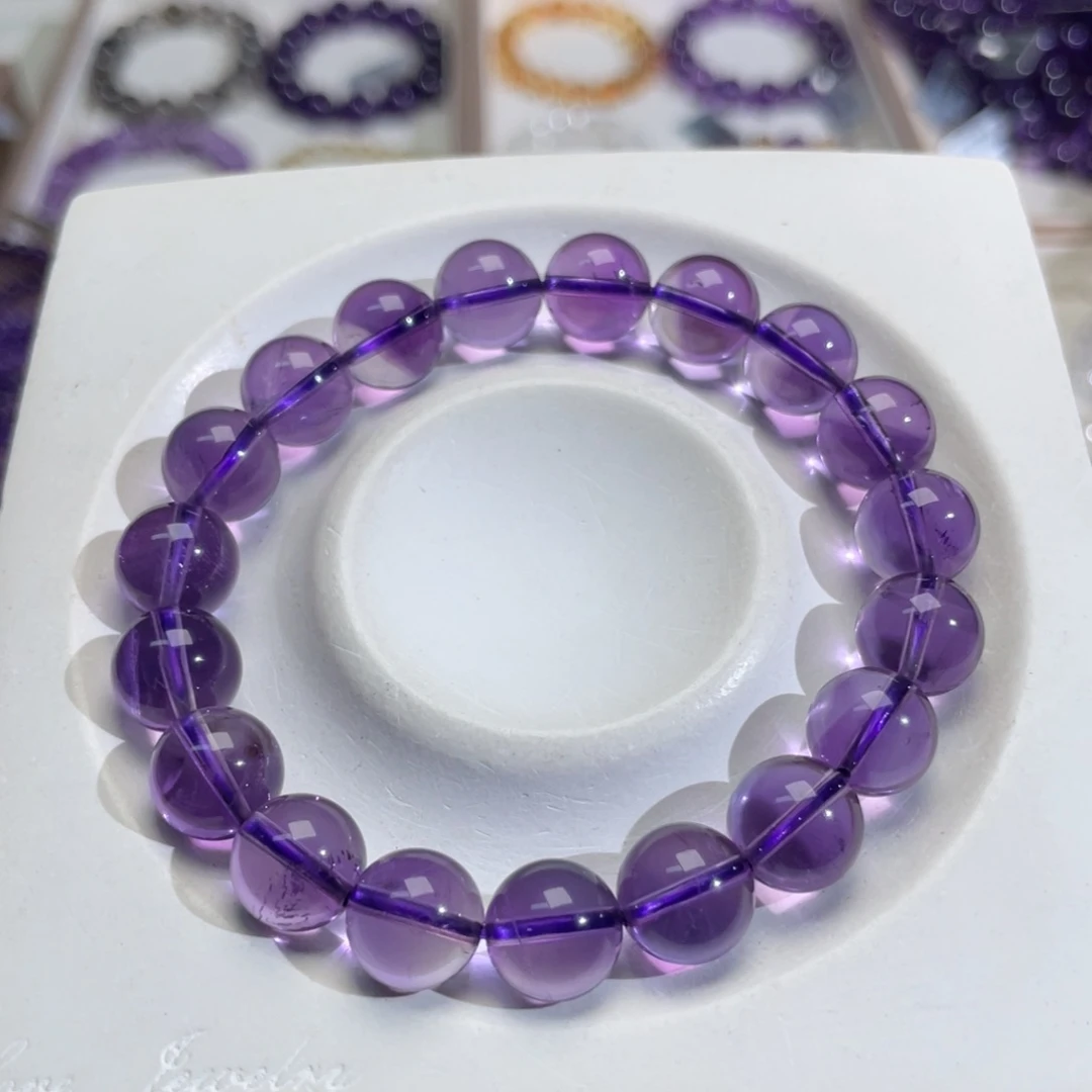 未镶嵌手串水晶巴西高品质紫水晶10m