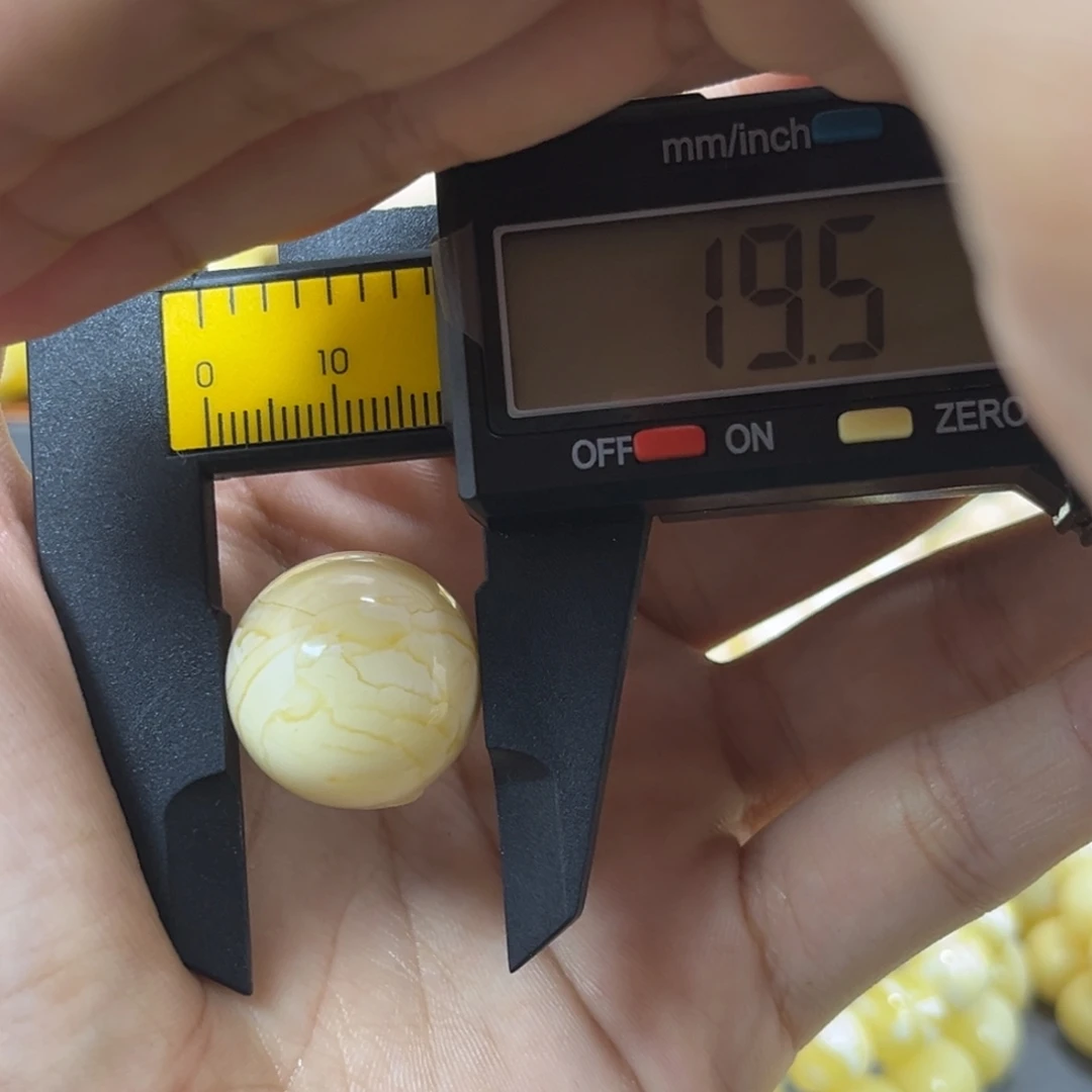 手串琥珀未镶嵌单珠圆珠19.4