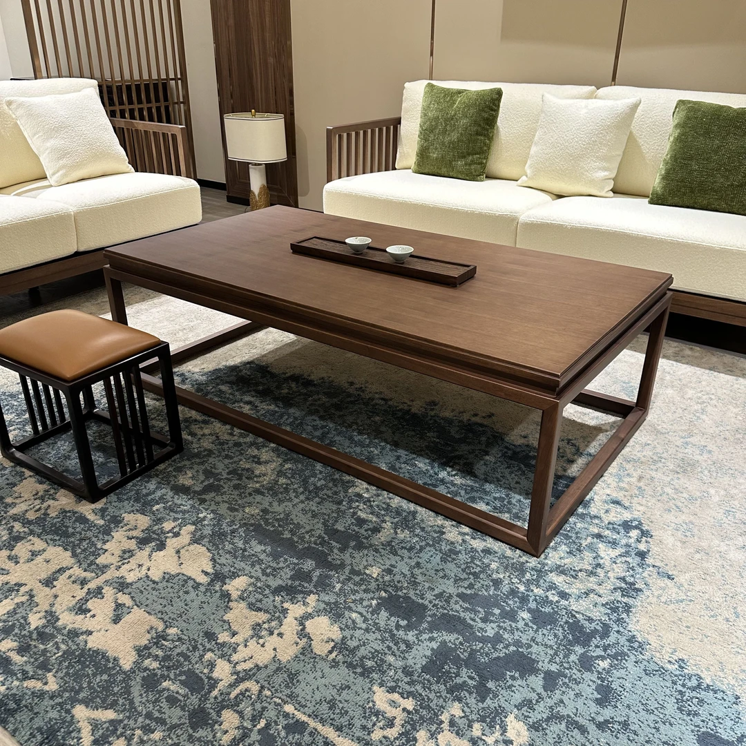 （150*80*45）奥克维尔宋氏美学楸木现代中式客厅实木长茶几-7系