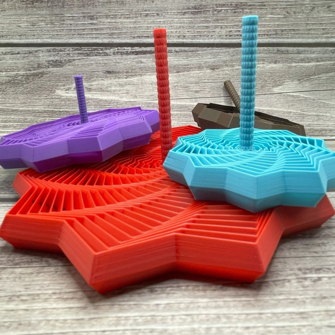 3D打印视错觉折叠儿童益智玩具多边形萝卜塔解压螺旋立体桌面摆件