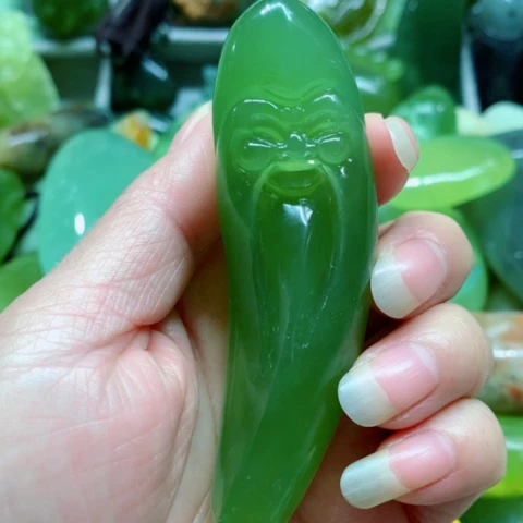 蛇纹石玉未镶嵌手把件