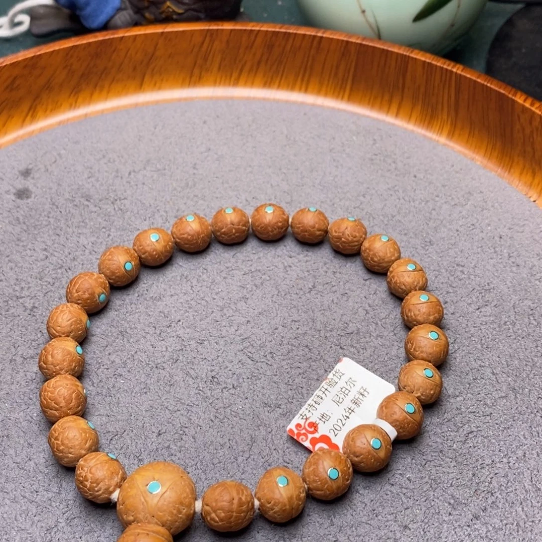 凤眼菩提吊坠10.5➕松色镶嵌