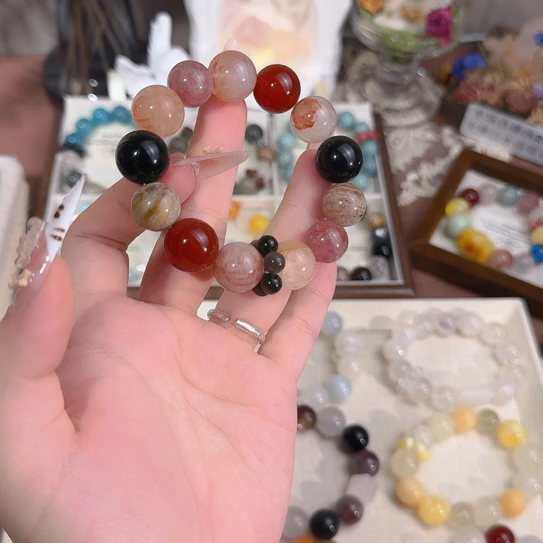 水晶手链合金天然水晶手串多样性发其一