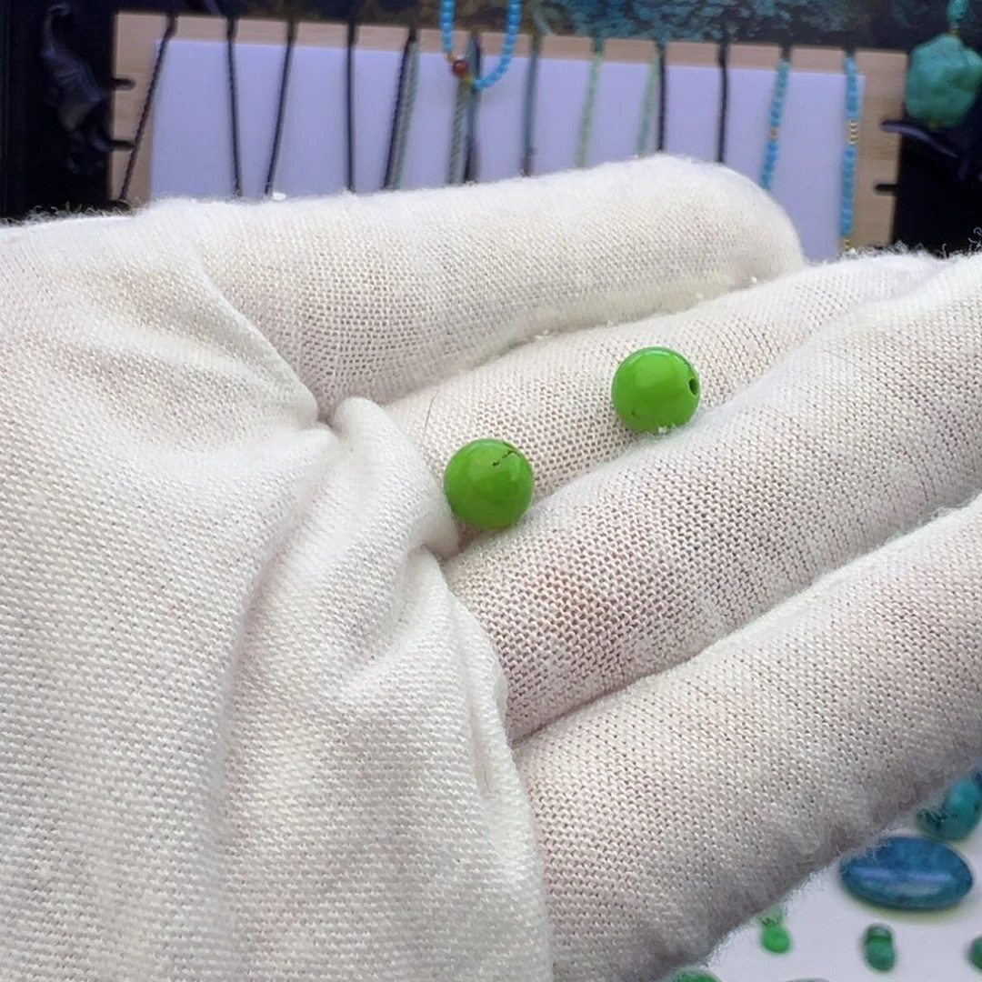 温****饮菜籽绿圆珠6.4mm兰