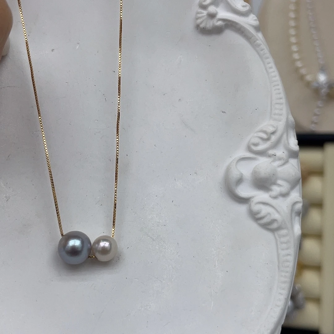 颈饰银S925镶嵌海水珍珠