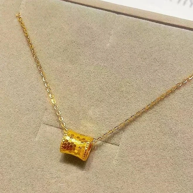 坠链均925银 纯银925  小蛮腰项链女路路通吊坠锁骨链颈链