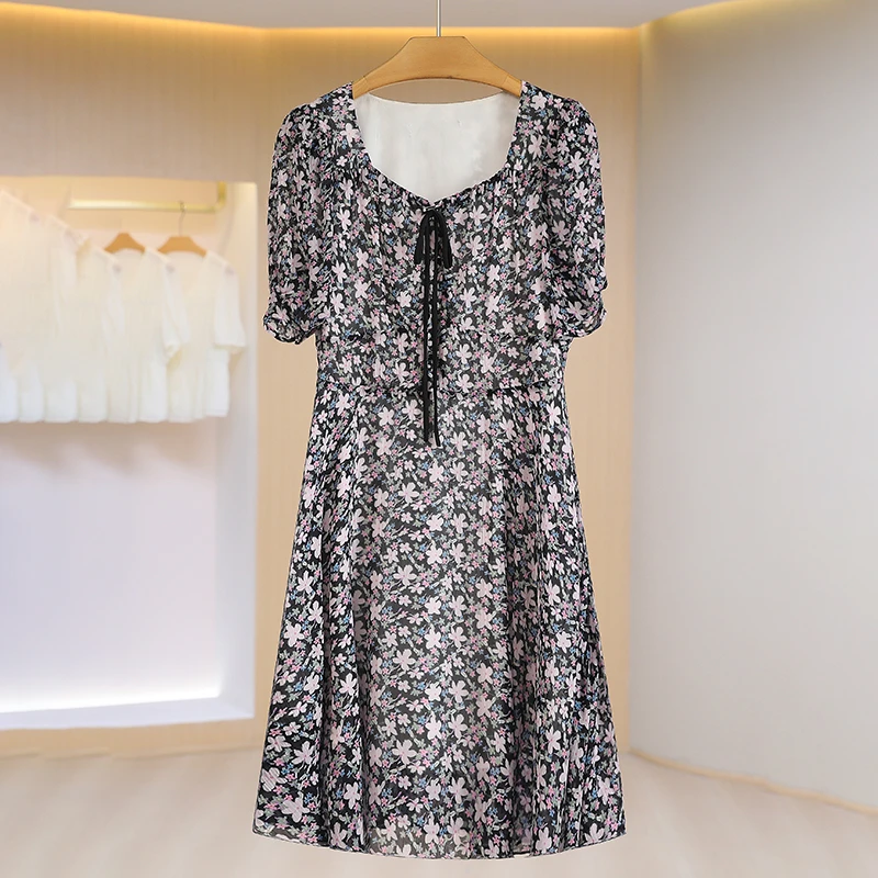 L3981-伍莎服饰云仓百搭时尚新款夏季连衣裙#QQS46L024