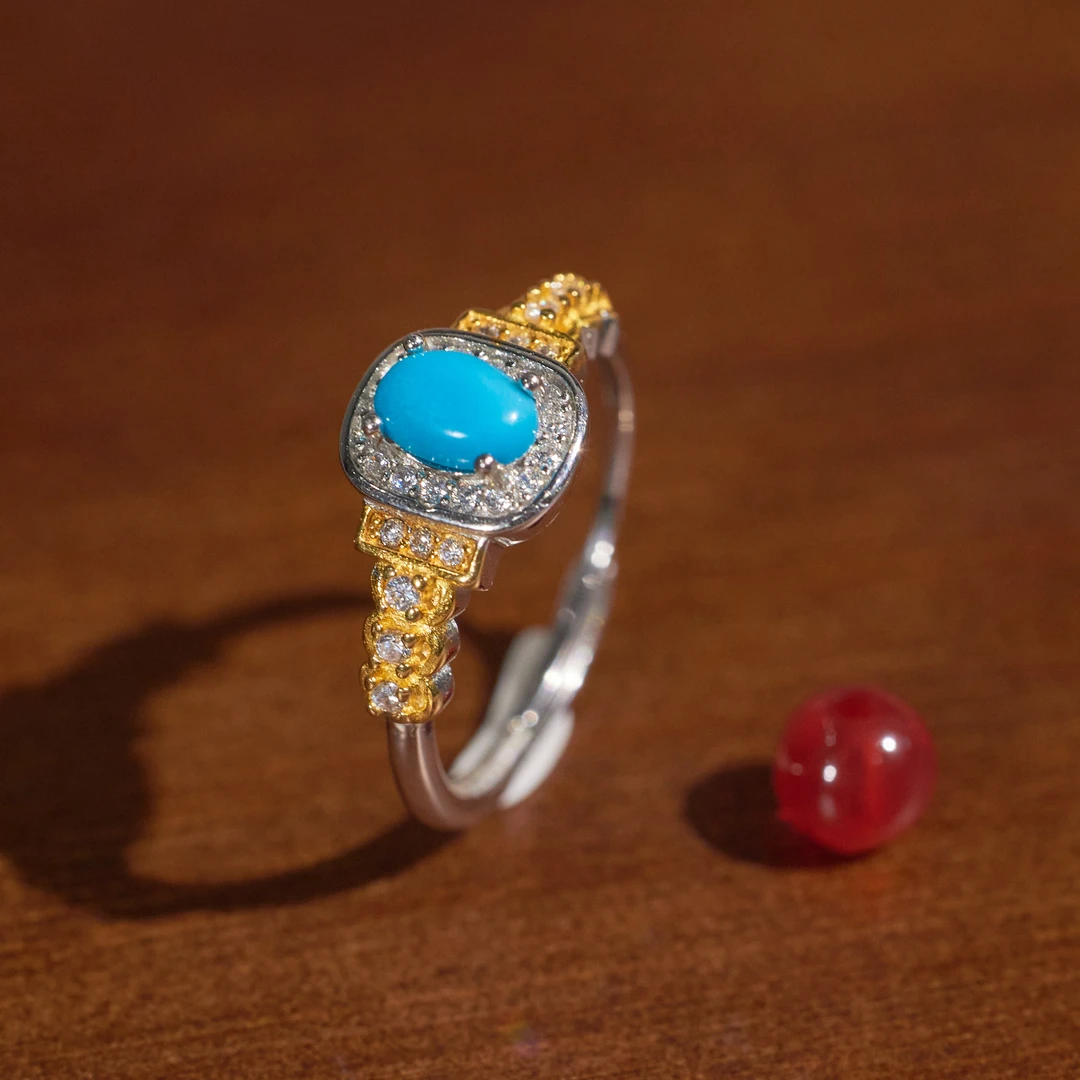 【玉峰珠宝丨安娜严选】绿松石戒指S925银【W8679】多样性发一