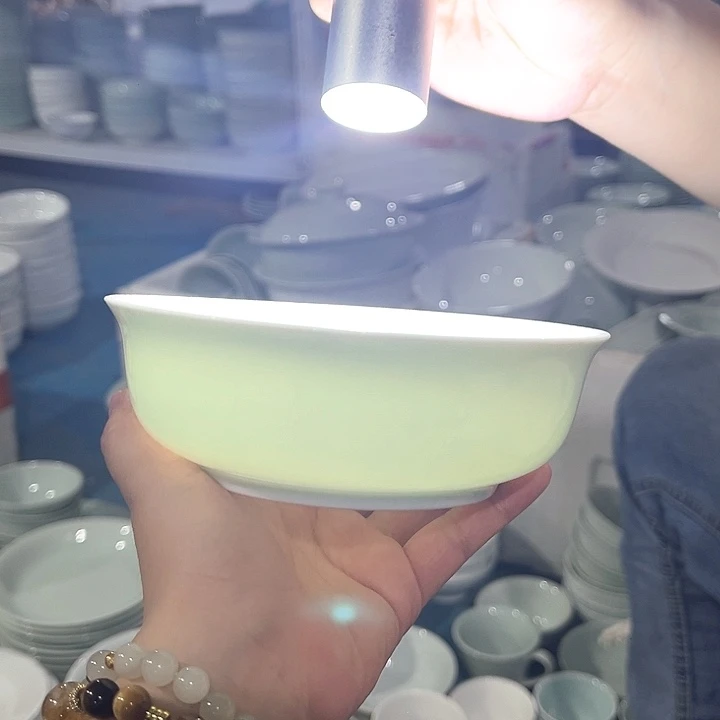 瓷片五点五寸福禄碗四个，微瑕包邮