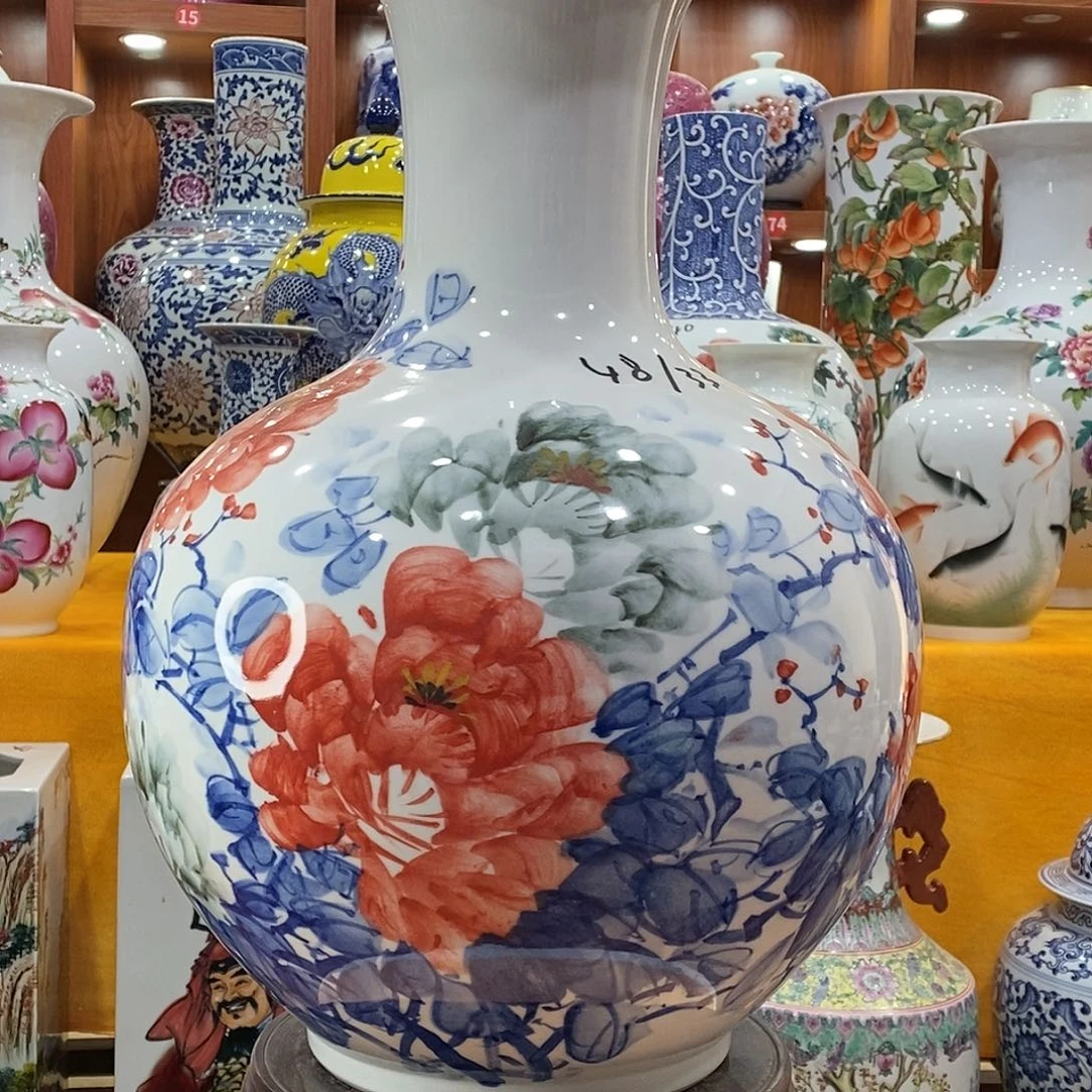 摆件南**夫景德镇陶瓷赏瓶
