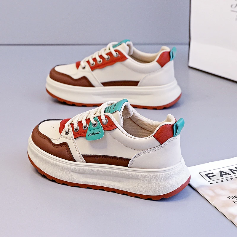 【增高5CM】2025年新品小白鞋女厚底板鞋春秋新款显脚小运动休闲鞋