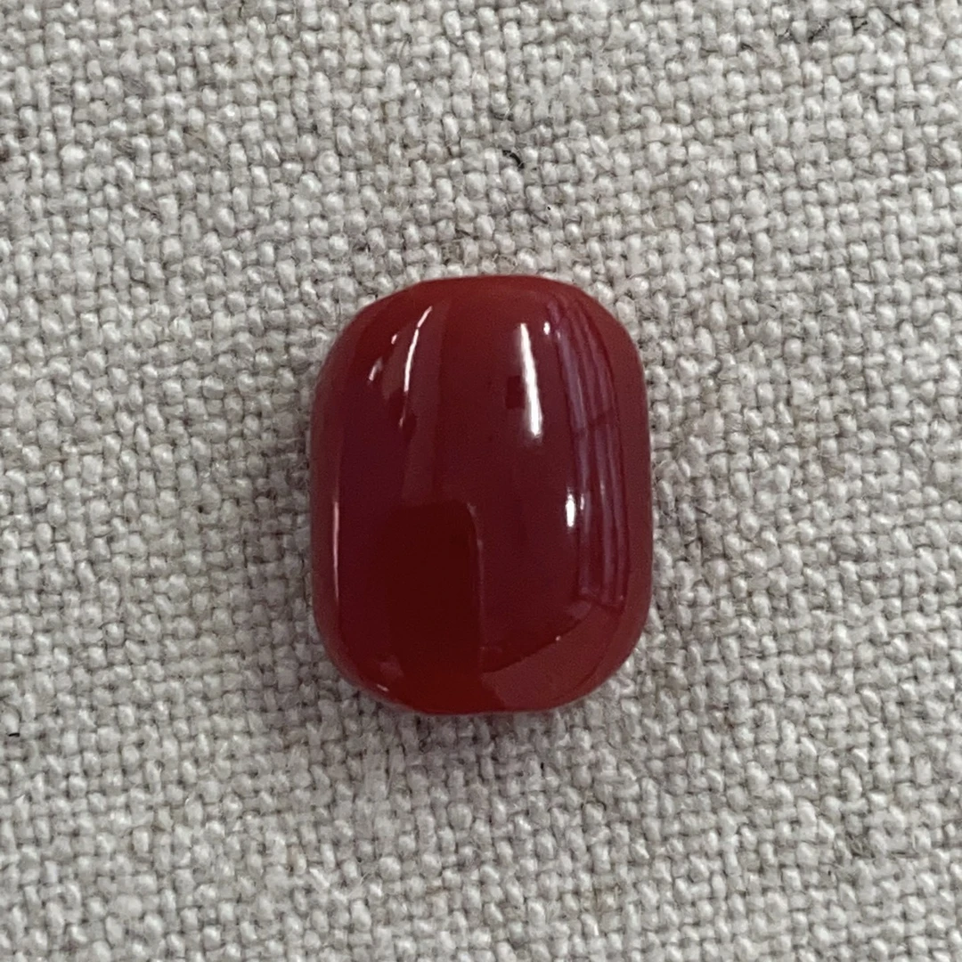 珊海皇朝牛色方形卡卡戒面珊福裸石镶嵌面8x10mm