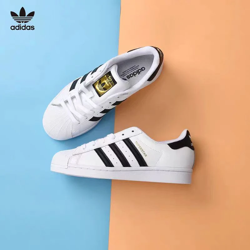 阿迪达斯【商场同款】三叶草 中性款经典金标贝壳头板鞋EG4958#HN